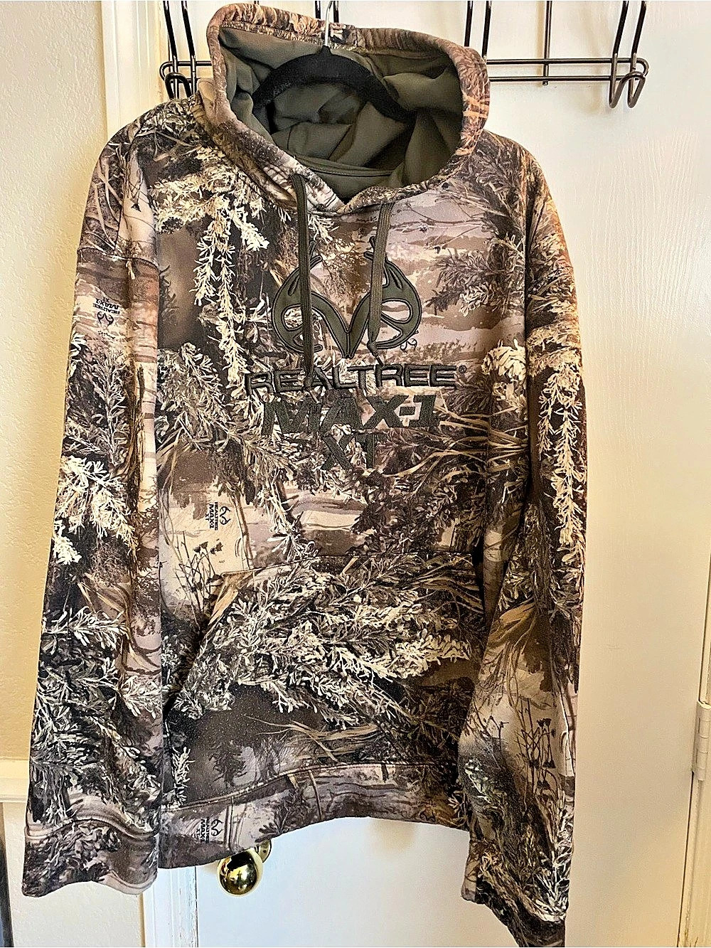 Realtree MAX-1 HD Camo Performance Pullover Hoodie Men's Size 2XL Big Logo